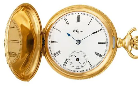 Elgin 563174 34mm Yellow gold White