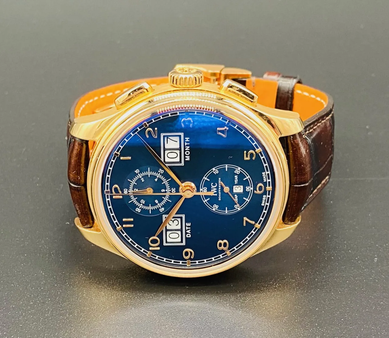 IWC Portugieser IW397204 45mm Rose gold Blue