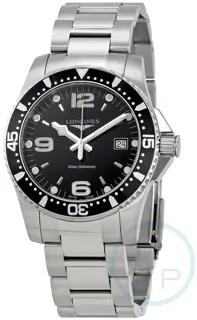 Longines HydroConquest L3.740.4.56.6 41mm Stainless steel Black