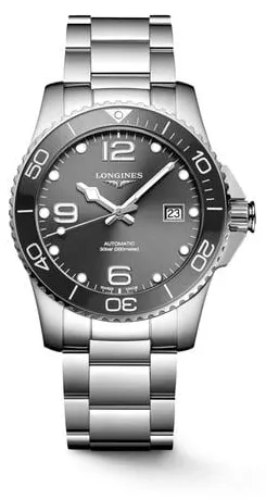 Longines HydroConquest L3.781.4.76.6 41mm Stainless steel Gray