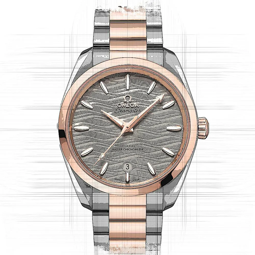 Omega Aqua Terra 220.20.38.20.06.001 38mm Rose gold Gray