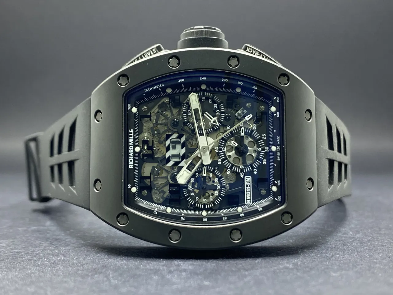 Richard Mille RM 011 RM011 AO CA-TZP 50mm Carbon fiber Skeletonized