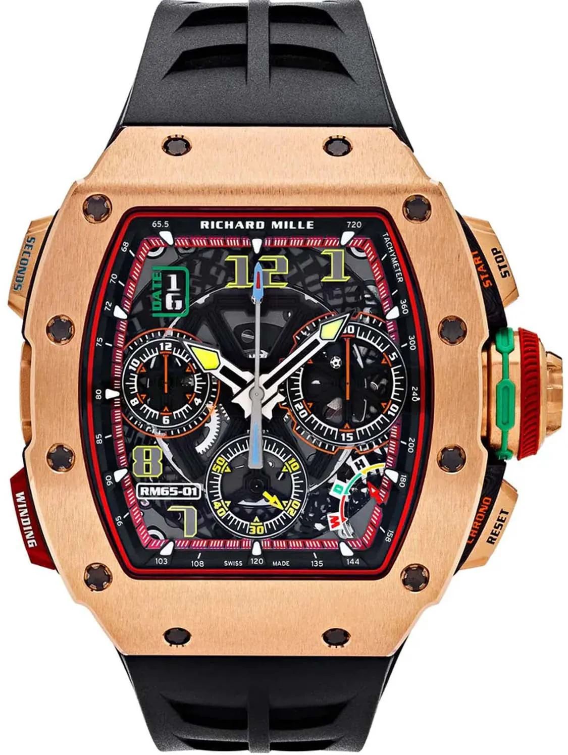 Richard Mille RM 65-01 RM65-01 Rose gold Transparent