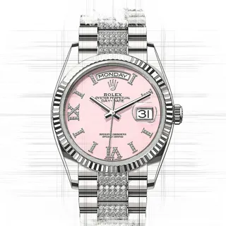 Rolex Day-Date 36 128239 Yellow gold Pink