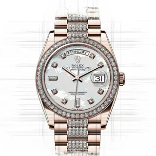 Rolex Day-Date 36 128345RBR 36mm Rose gold Perlmutt