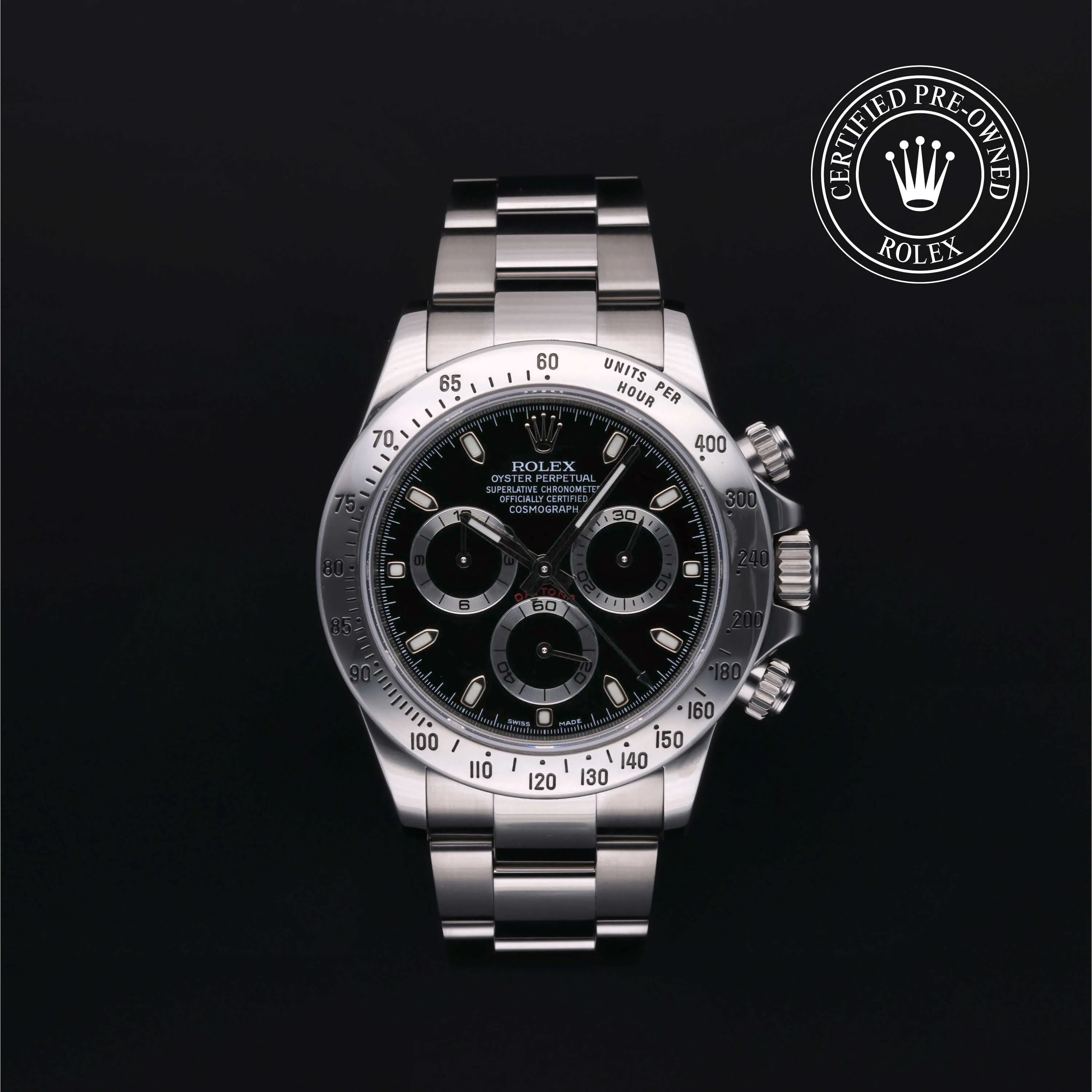 Rolex Daytona 116520-0015 40mm Oystersteel Black