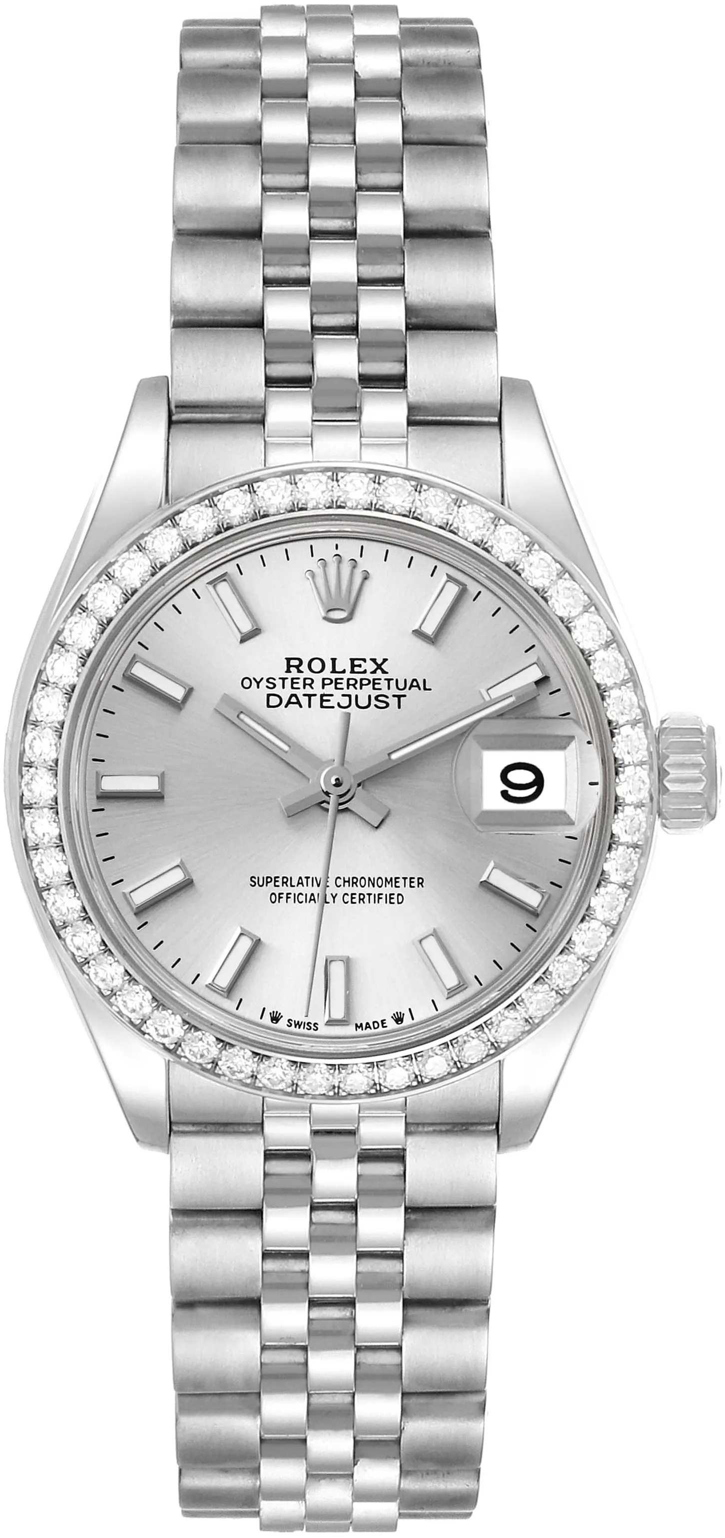 Rolex Lady-Datejust 279384RBR 28mm Stainless steel Silver