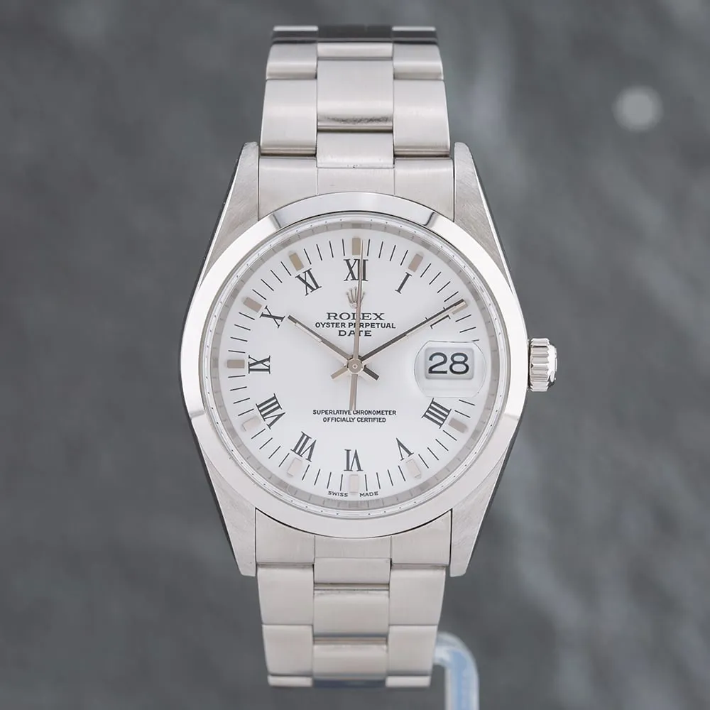 Rolex Oyster Perpetual Date 15200 34mm Stainless steel White