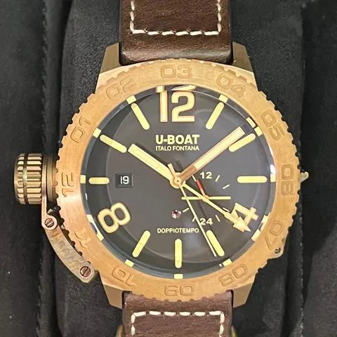 U-Boat Dual Time 9008 46mm Bronze Brown