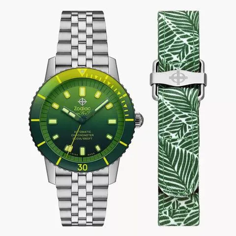 Zodiac Sea Wolf ZO9295 40mm Stainless steel Green