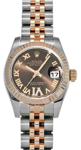 Rolex Lady-Datejust 179171 26mm Stainless steel Brown