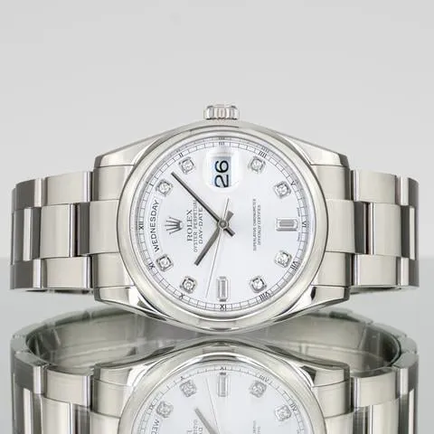 Rolex Day-Date 36 118209 36mm White gold Silver