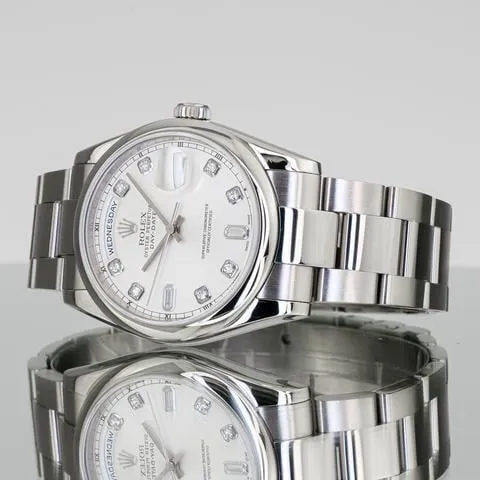 Rolex Day-Date 36 118209 36mm White gold Silver 2