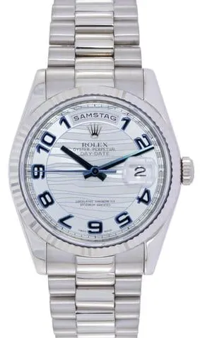 Rolex Day-Date 36 118239 36mm White gold Blue