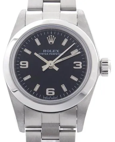 Rolex Oyster Perpetual 76080 24mm Stainless steel Black