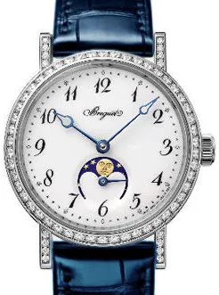 Breguet Classique 9088BB/29/964/DD0D 30mm White gold and diamond-set Mother-of-pearl