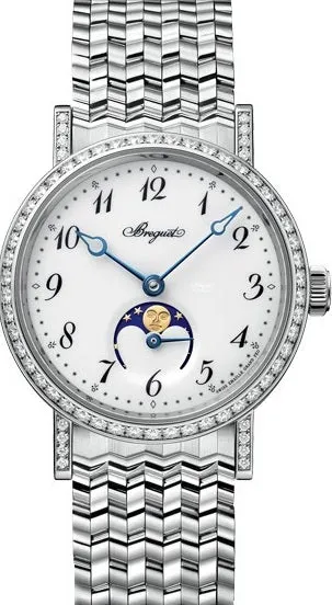 Breguet Classique 9088BB/29/BC0/DD00 30mm White gold and diamond-set Mother-of-pearl