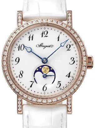 Breguet Classique 9088BR/29/964/DD0D 30mm Rose gold and diamond-set Mother-of-pearl