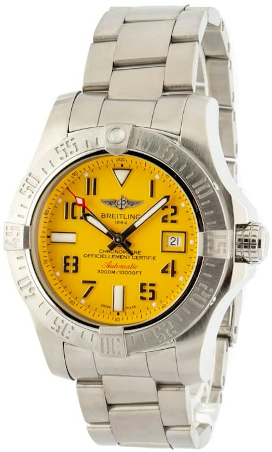 Breitling Avenger A1733110/I519 45mm Stainless steel Yellow 4