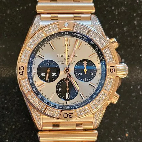 Breitling Chronomat RB0134 42mm Rose gold Silver