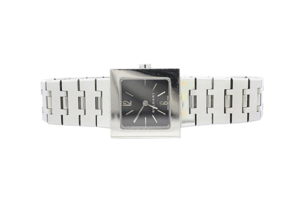 Bulgari Quadrato SQ22SS 22mm Stainless steel Black 1