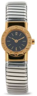 Bulgari Tubogas 19mm Sapphire Crystal$Gold$stainless steel Black