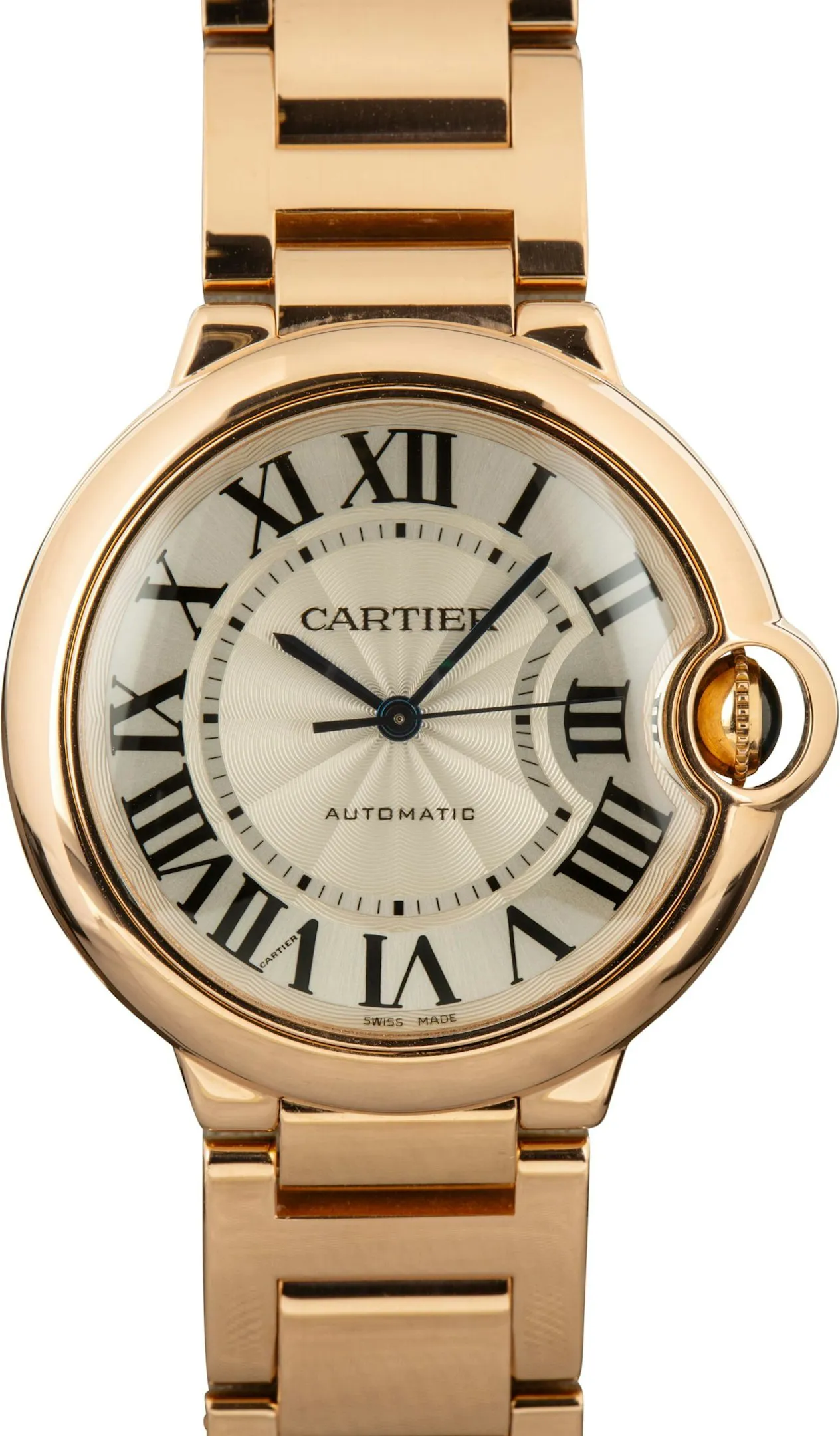 Cartier Ballon Bleu W69004Z2 36mm Rose gold Silver