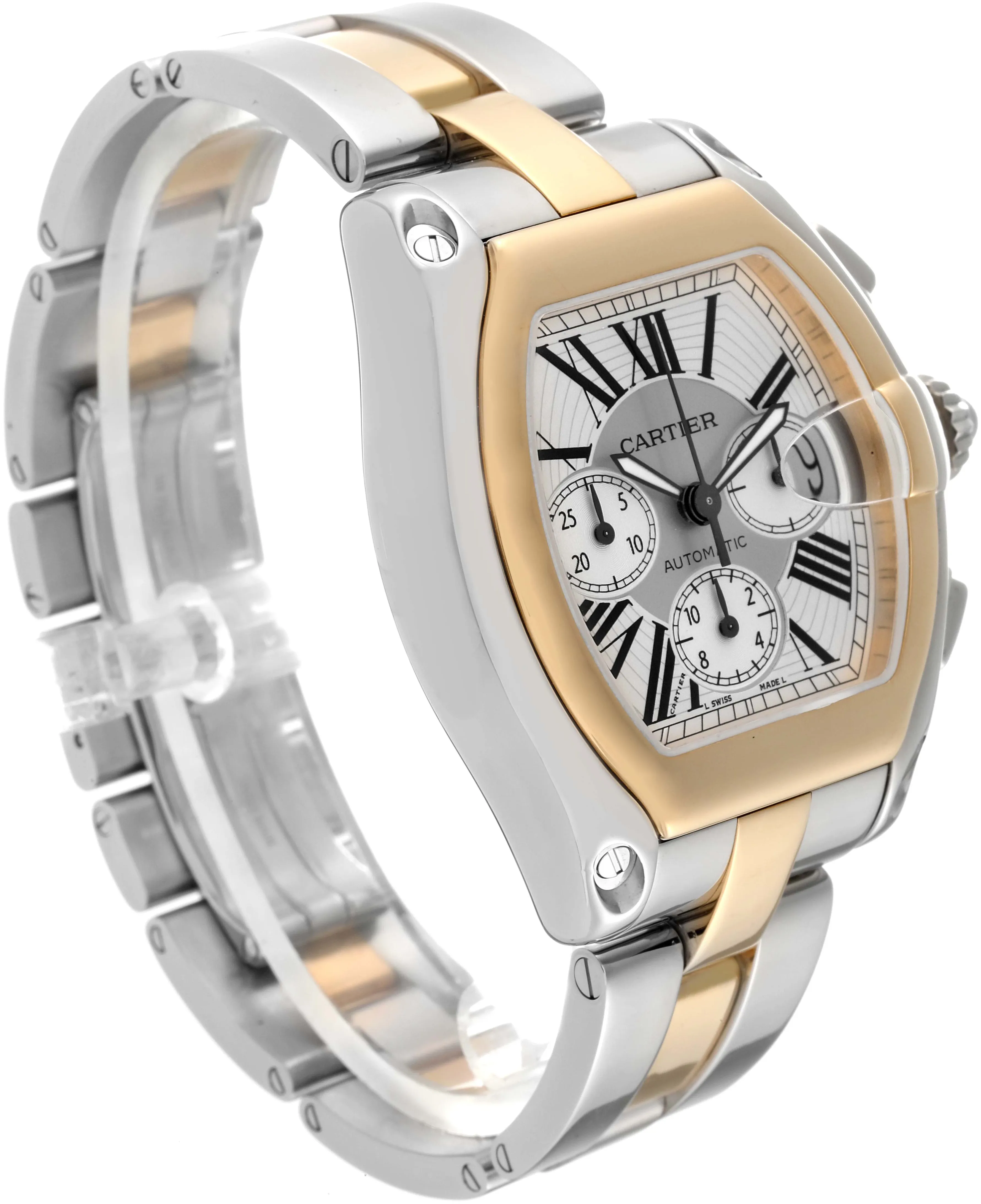 Cartier Roadster W62027Z1 48mm Yellow gold and Stainless steel Silver 3