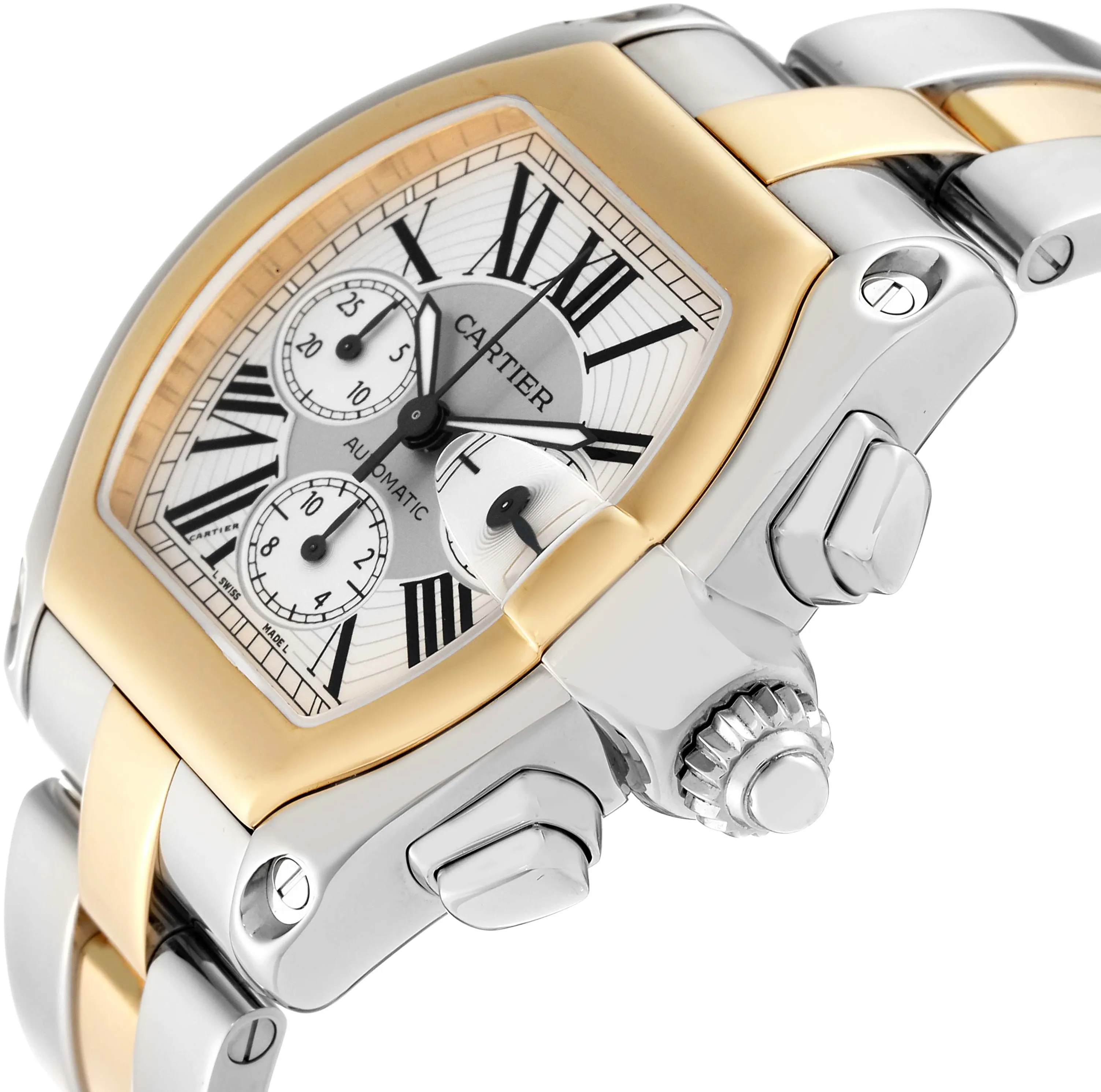 Cartier Roadster W62027Z1 48mm Yellow gold and Stainless steel Silver 5