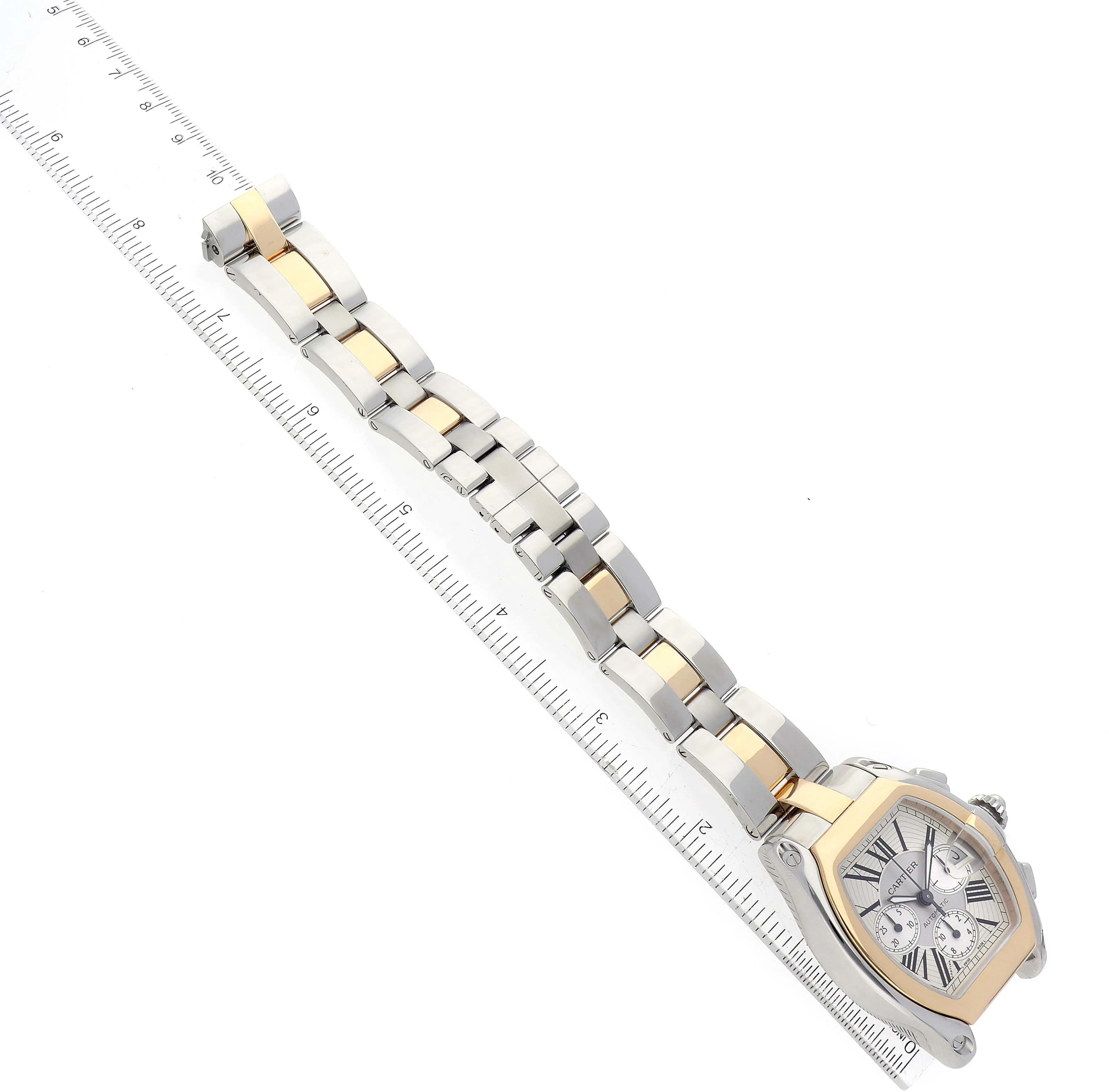 Cartier Roadster W62027Z1 48mm Yellow gold and Stainless steel Silver 8