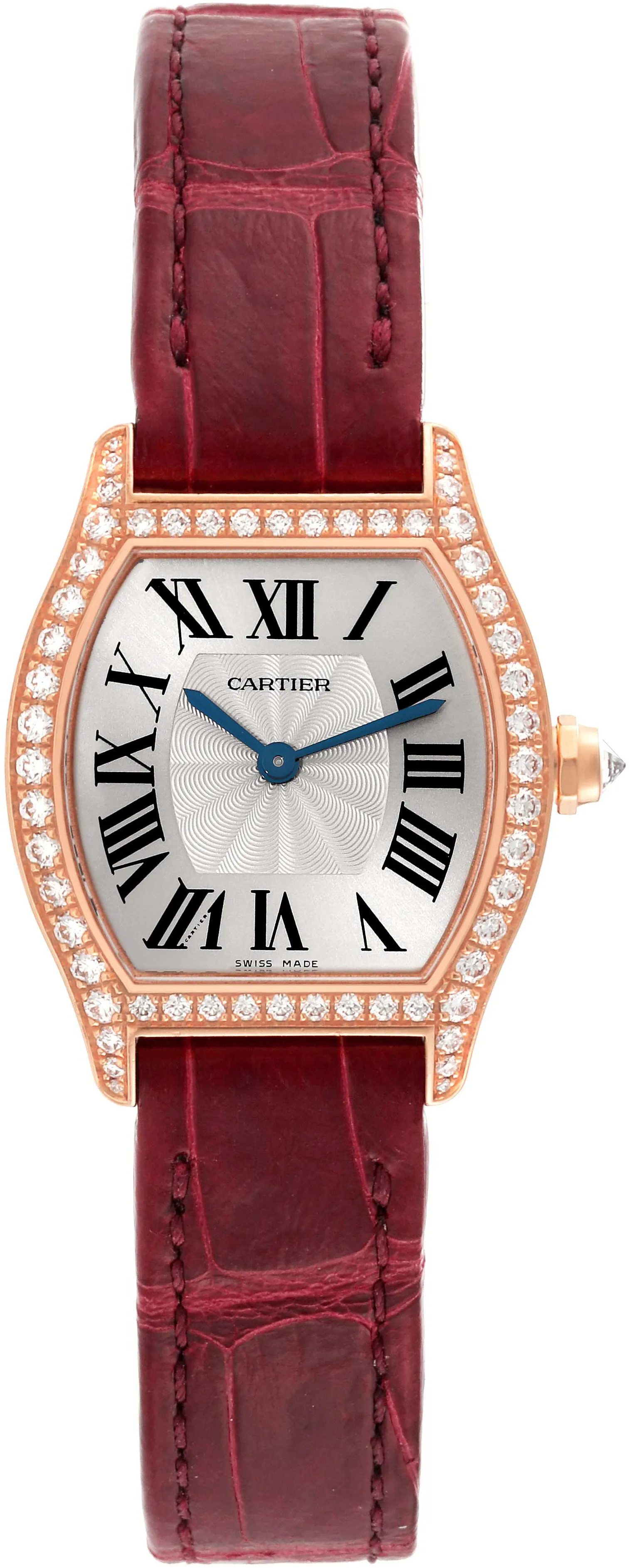 Cartier Tortue WA501010 24mm Rose gold Silver