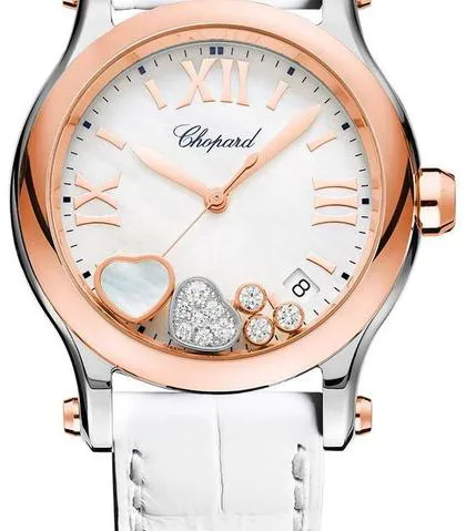 Chopard Happy Sport 278582-6009 36mm Yellow gold and Stainless steel White