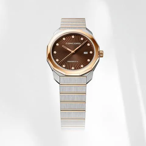 Concord Mariner 0320527 30mm Yellow gold and Stainless steel Brown