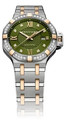 Concord Saratoga 0320467 31mm Yellow gold and Stainless steel Green