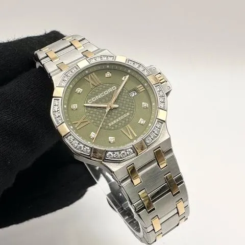 Concord Saratoga 02.3.15.1165S 31mm Yellow gold and Stainless steel Green 3