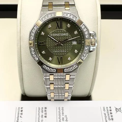 Concord Saratoga 02.3.15.1165S 31mm Yellow gold and Stainless steel Green 2