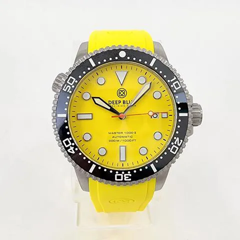 Deep Blue MSTR44BLKYLWMAT 44mm Silver Yellow 9