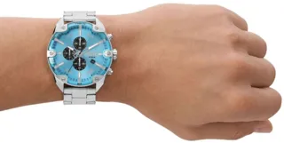 Diesel Spiked 49mm 23061166-17 Stainless steel light blue