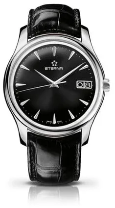 Eterna Heritage 7630.41.50.1186 42mm Stainless steel Black