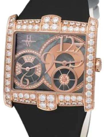 Harry Winston Avenue 350-LQTZRL.MKD2-00 36.2mm Rose gold and 18k rose gold dark