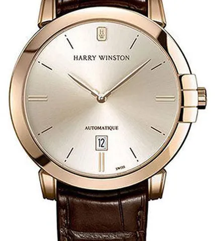 Harry Winston Midnight 450/MA42RL.W1 42mm Rose gold and 18k rose gold Champagne