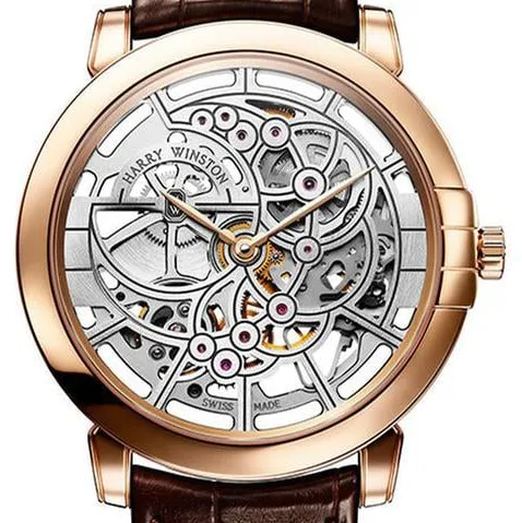 Harry Winston Midnight MIDAHM42RR001 42mm Rose gold and 18k rose gold Skeletonized