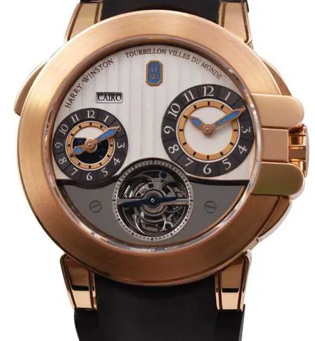 Harry Winston Ocean 400-MATTZ45RL-WA 45mm Rose gold Silver