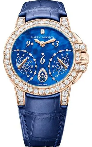 Harry Winston Ocean OCEABI36RR033 36mm Rose gold Blue