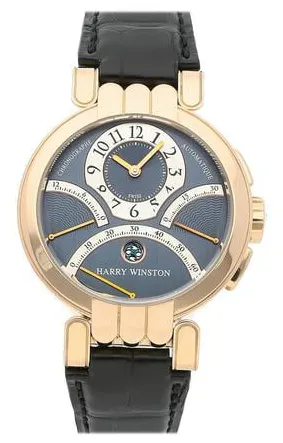 Harry Winston Premier 200/MCRA39RL.A 39mm Rose gold Blue