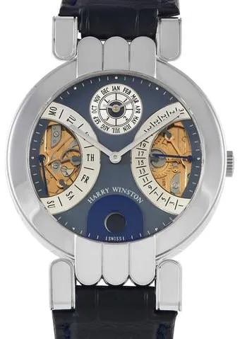 Harry Winston Premier 200/MAPC 37mm Platinum Blue