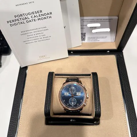 IWC Portugieser IW397204 45mm Rose gold Blue 2