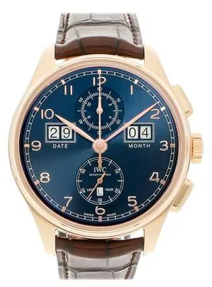 IWC Portugieser IW397204 45mm Rose gold Blue