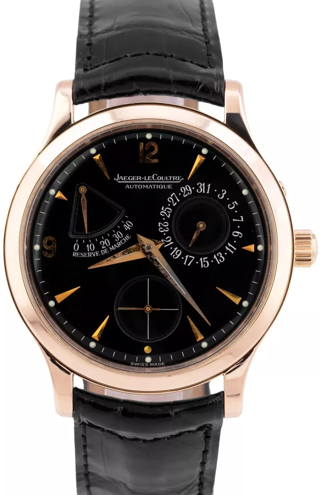 Jaeger-LeCoultre Reser Ve De Marche 140.2.93.S 37mm Rose gold Black