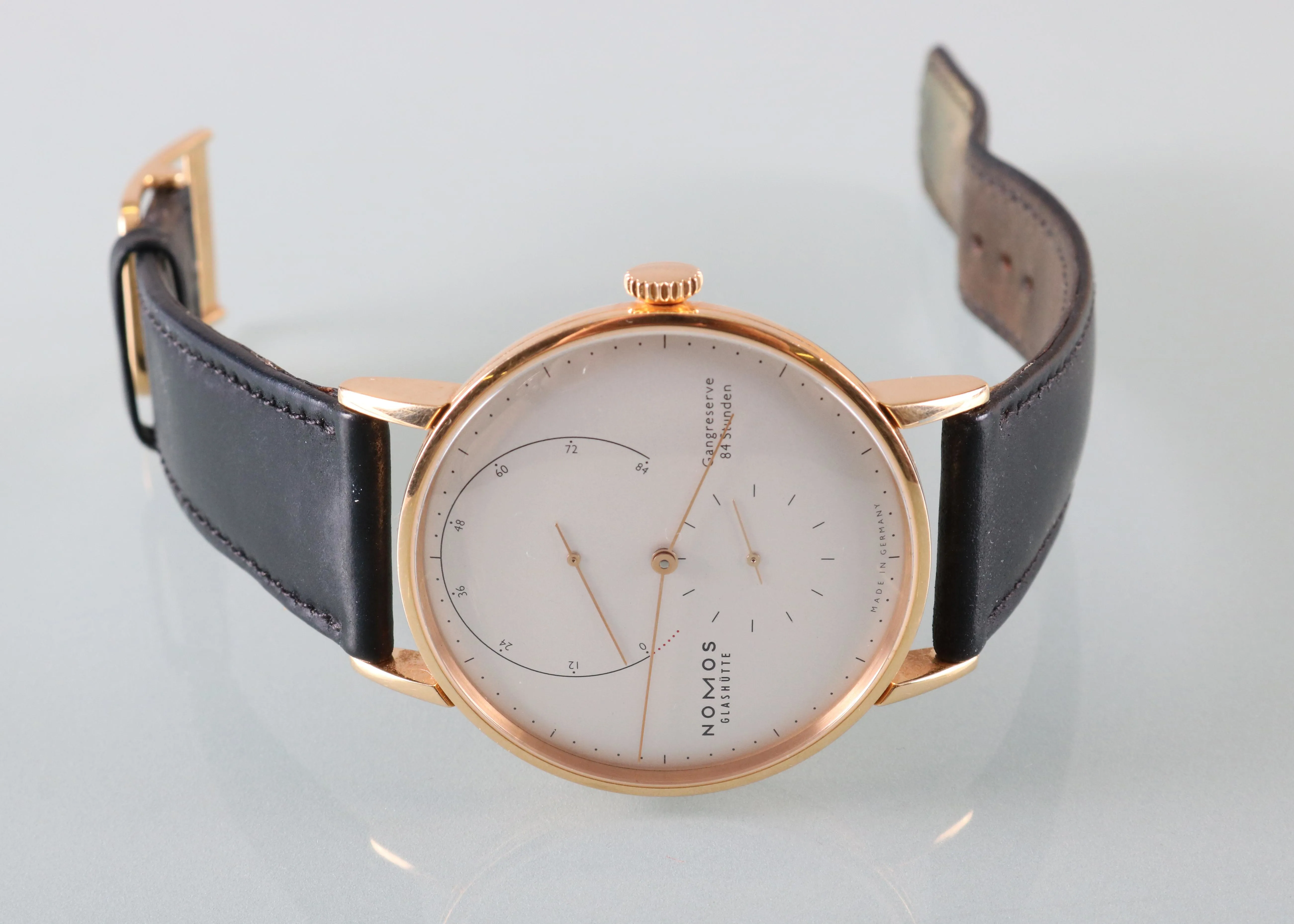 NOMOS Lambda 952 42mm Yellow gold Silver 2